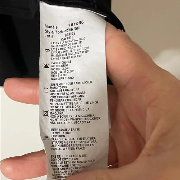 Joseph Ribkoff Black V-Neck Asymmetric Draped Tunic Size 8 - Picture 6 of 8